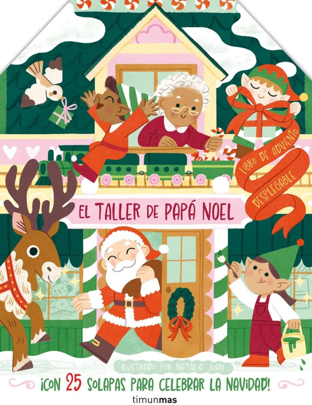 Timun Mas El taller de Papá Noel-Libro de adviento desplegable*Niños Libros De Navidad Para Niños|Timun Mas