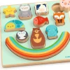 Djeco Encajable Puzz & Boom Rainbow ·*Niños Puzzles Djeco|Puzzles De Animales