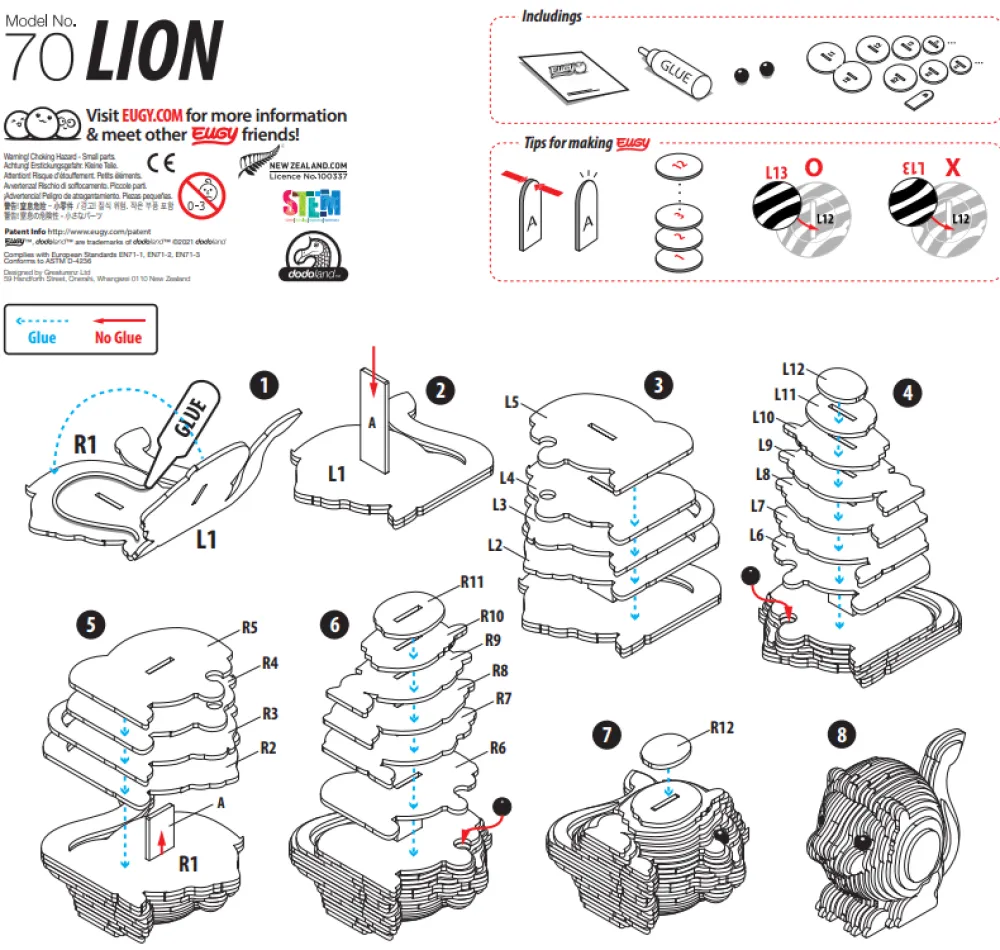 EUGY · León*Niños Kit De Manualidades