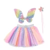 Great Pretenders Falda Rainbow con alas y varita · 4-6 años*Niños Disfraces Infantiles