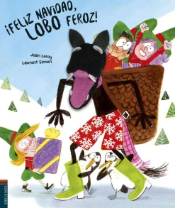 Edelvives ¡Feliz Navidad, lobo feroz!*Niños Libros De Navidad Para Niños|Libros De Texturas Para Bebés