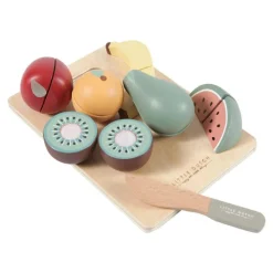 Little Dutch Frutas para Cortar ·*Niños Cocinas De Madera Y Accesorios Juguete|Juguetes Waldorf
