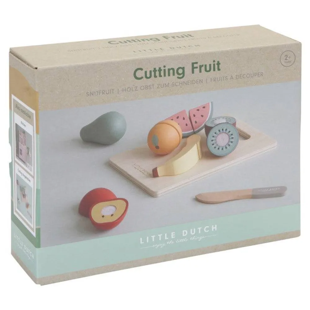 Little Dutch Frutas para Cortar ·*Niños Cocinas De Madera Y Accesorios Juguete|Juguetes Waldorf