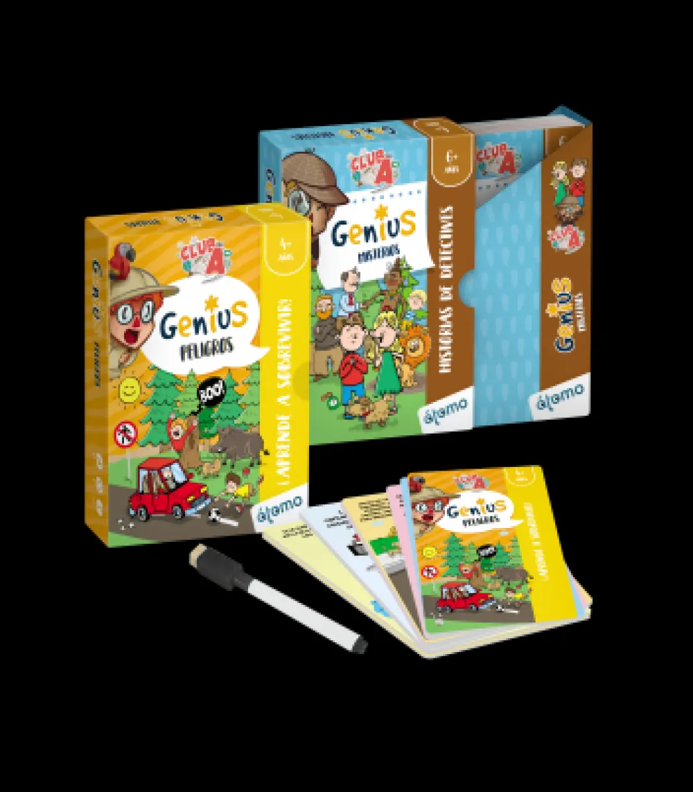 Átomo Games Genius Club A - Peligros*Niños Libros Pasatiempos Para Niños Y Niñas|Átomo Games