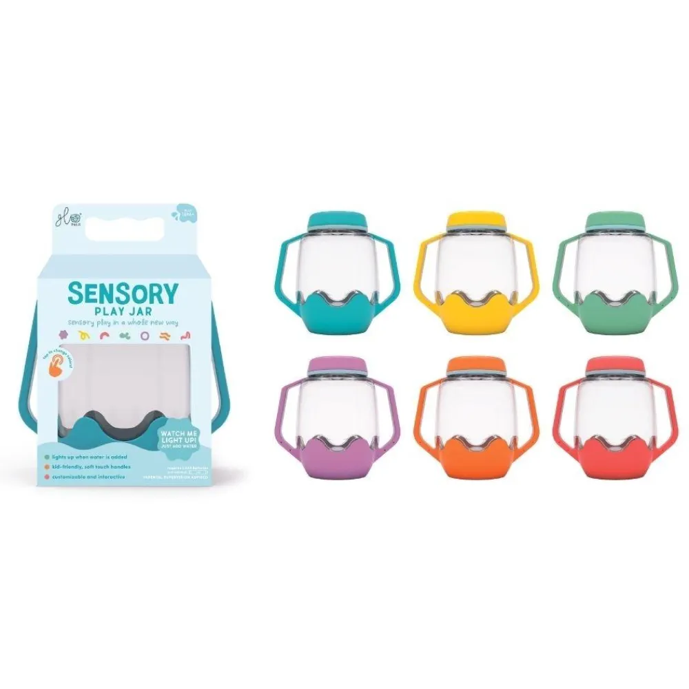 Glo Pals GloPals Jarra sensorial Lila*Niños Juguetes De Baño|Glo Pals - Cubos De Luz Para El Baño