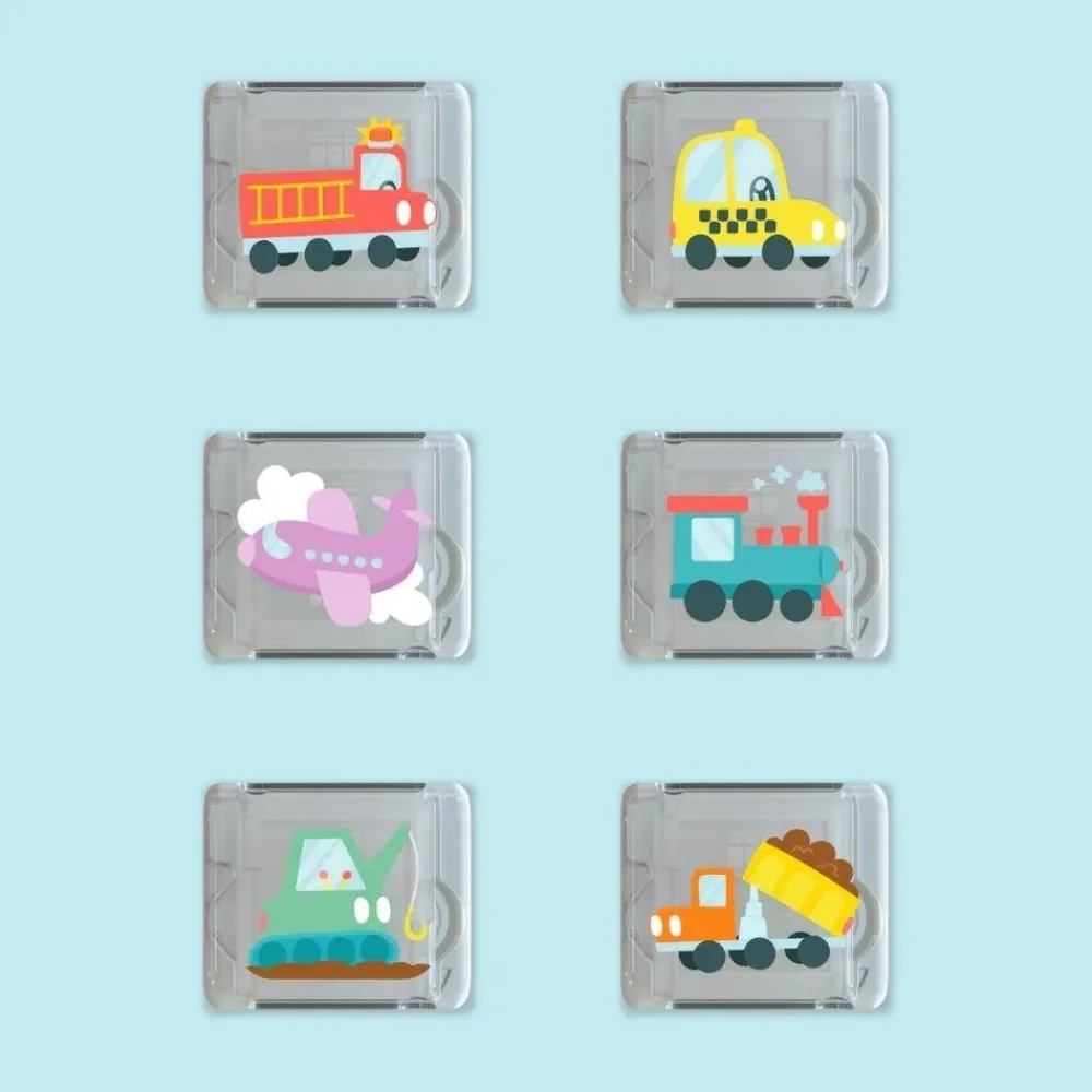 Glo Pals GloPals Set regalo 6 cubos de luz Automóviles*Niños Juguetes De Baño|Glo Pals - Cubos De Luz Para El Baño