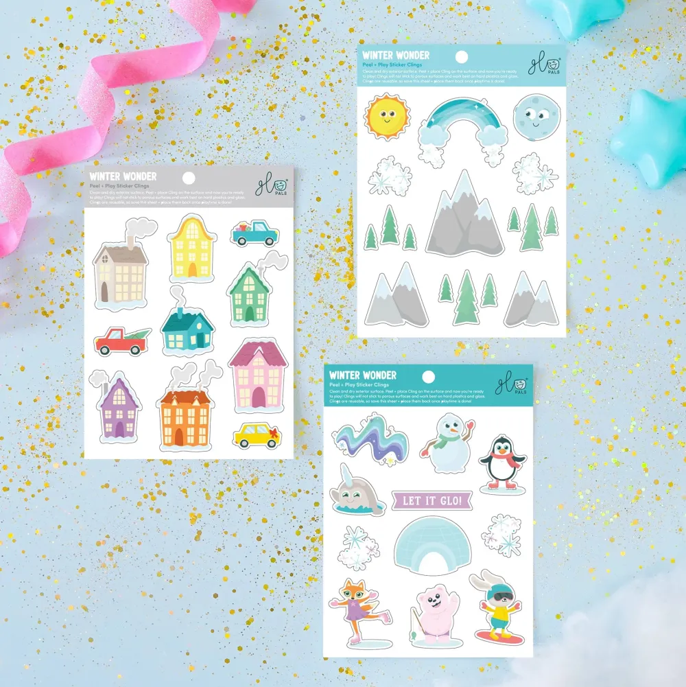 Glo Pals GloPals Set regalo sensorial Bola de Nieve*Niños Juguetes De Baño|Glo Pals - Cubos De Luz Para El Baño