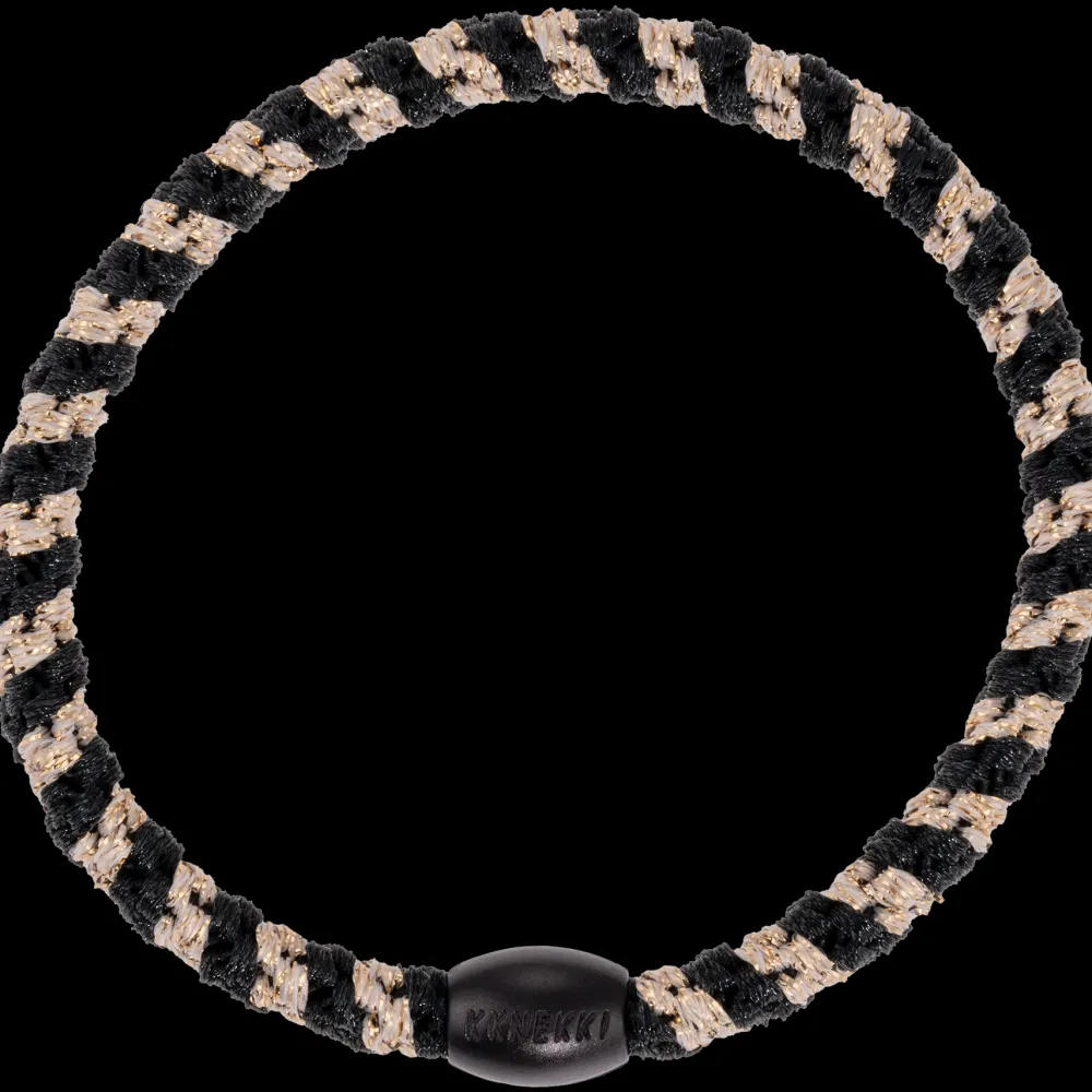 Kknekki Goma de pelo Slim Black-Beige glitter* Accesorios Para Pelo