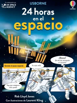 Usborne 24h en el Espacio*Niños Libros Pasatiempos Para Niños Y Niñas
