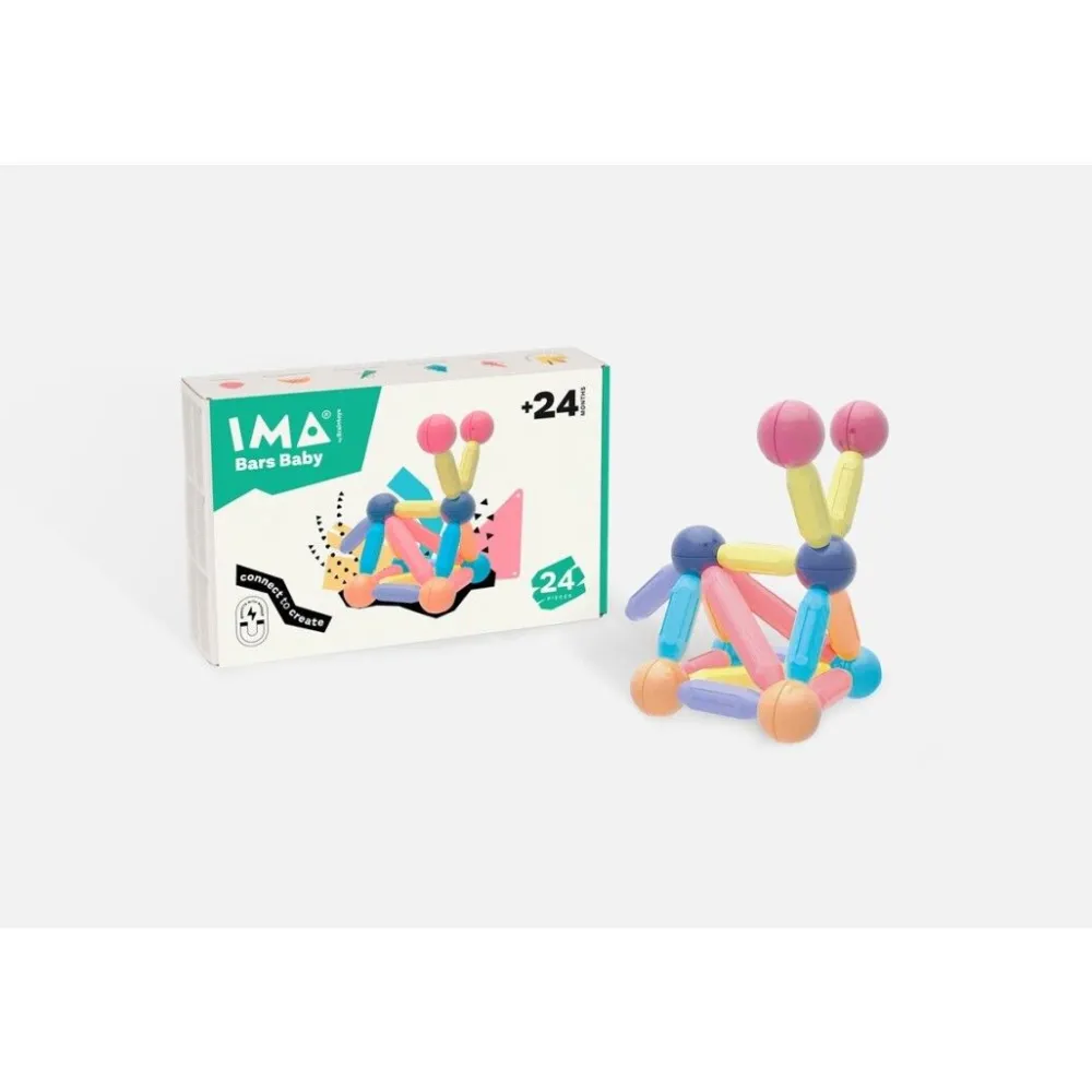 Braintoys Imabars baby 24 piezas ·*Niños Construcciones Magnéticas
