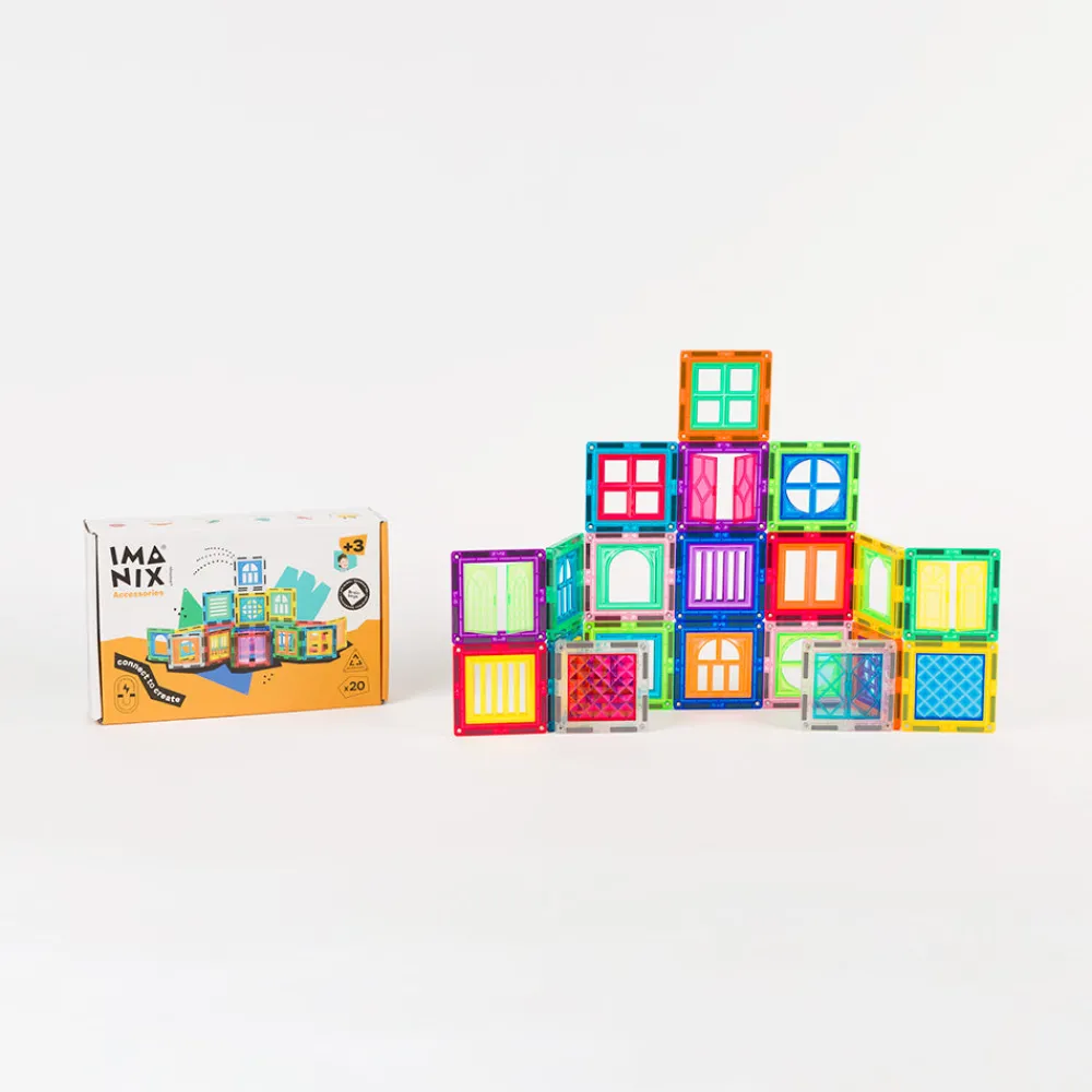 Braintoys Imanix Cool Windows 40 piezas ·*Niños Construcciones Magnéticas|Imanix