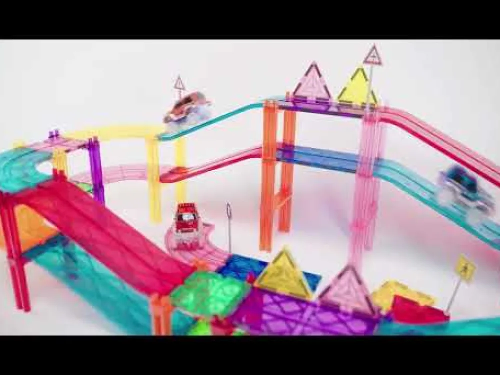 Braintoys Imanix Pista de Carreras 105 piezas ·*Niños Construcciones Magnéticas|Imanix