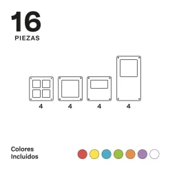 Braintoys Imanix Set de puertas y ventanas ·*Niños Construcciones Magnéticas|Imanix
