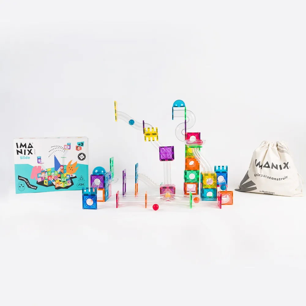 Braintoys Imanix Tobogán 134 piezas ·*Niños Construcciones Magnéticas|Imanix