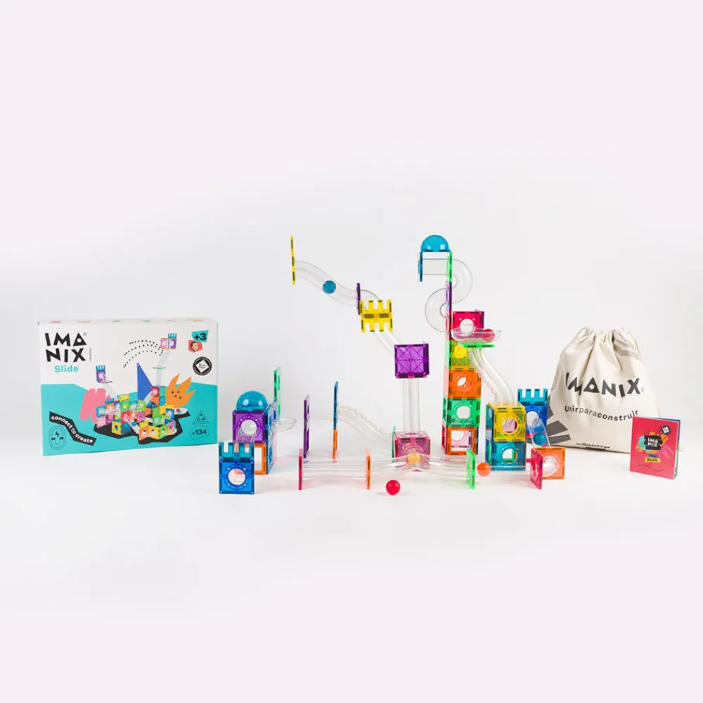 Braintoys Imanix Tobogán 134 piezas ·*Niños Construcciones Magnéticas|Imanix