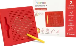 Braintoys Imapad Mini Rojo ·*Niños Construcciones Magnéticas|Juegos De Viaje
