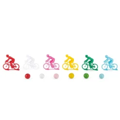 Moulin Roty Juego de 6 ciclistas con canicas Mercredi ·*Niños Juguetes Y Juegos Motricidad Fina
