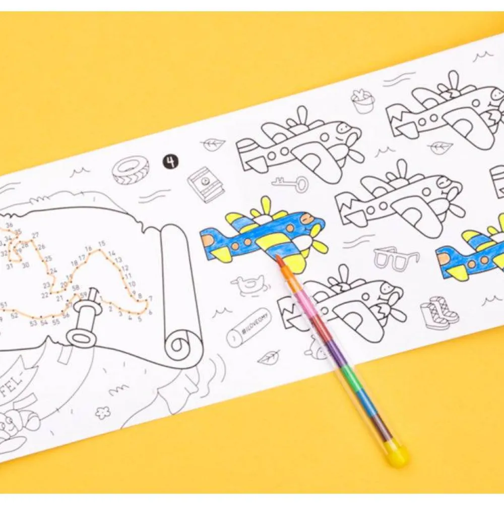 Omy Juego de bolsillo para colorear Atlas+8 pinturas ·*Niños Libros Para Colorear|Libros Para Colorear