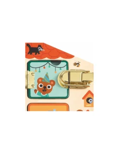 Djeco Juego educativo Cabanalock ·*Niños Juguetes Montessori|Juguetes Y Juegos Motricidad Fina