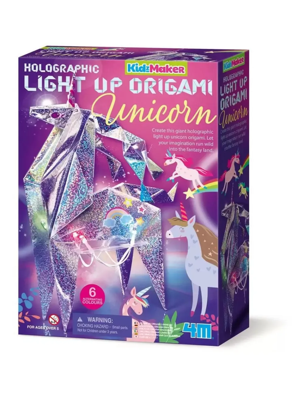 4M KidzMaker Origami de Unicornio Brillante ·*Niños Kit De Manualidades