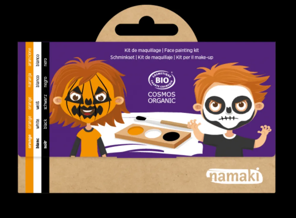 Namaki Kit maquillaje calabaza y esqueleto ·*Niños Pintura Facial Para Niños Y Niñas|Disfraces Infantiles