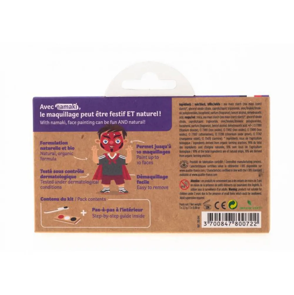 Namaki Kit maquillaje diablo y araña ·*Niños Pintura Facial Para Niños Y Niñas|Disfraces Infantiles