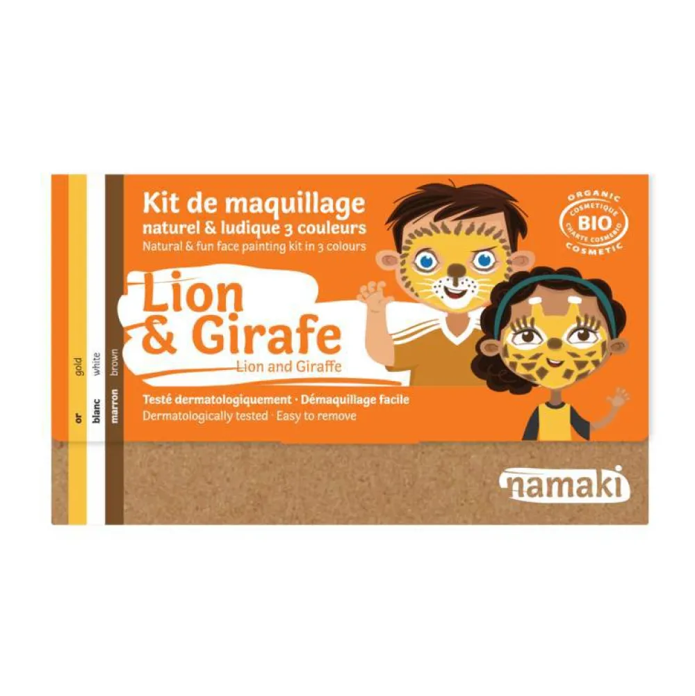 Namaki Kit maquillaje León y Jirafa ·*Niños Pintura Facial Para Niños Y Niñas|Disfraces Infantiles