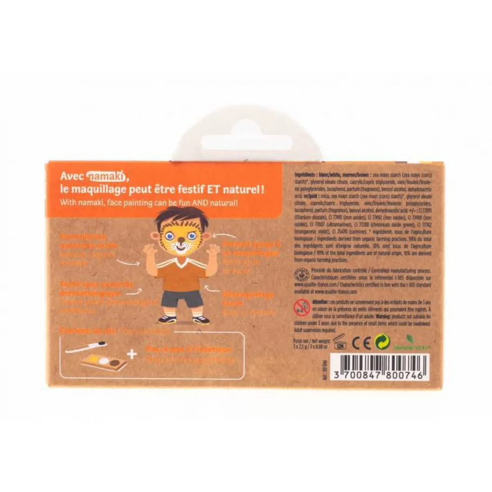 Namaki Kit maquillaje León y Jirafa ·*Niños Pintura Facial Para Niños Y Niñas|Disfraces Infantiles