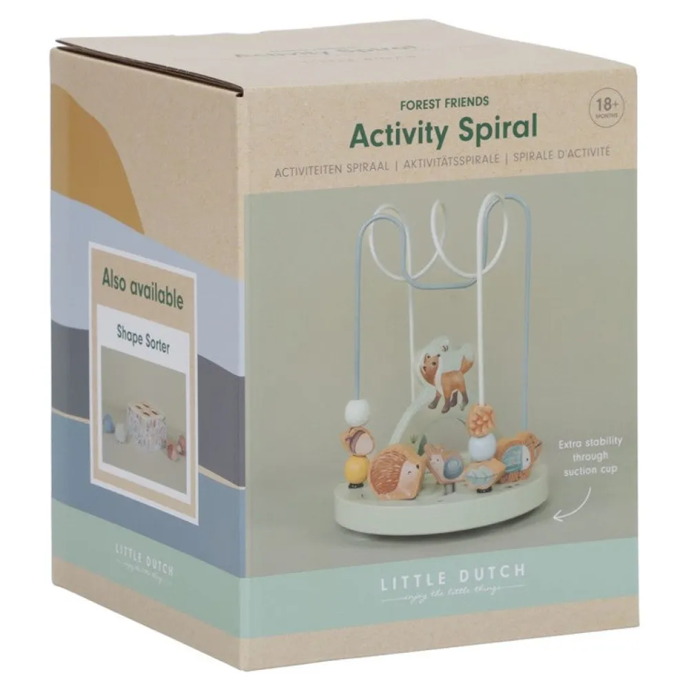 Little Dutch Laberinto espiral de cuentas Forest Friends ·*Niños Juguetes De Madera Para Niños|Juguetes Y Juegos Motricidad Fina
