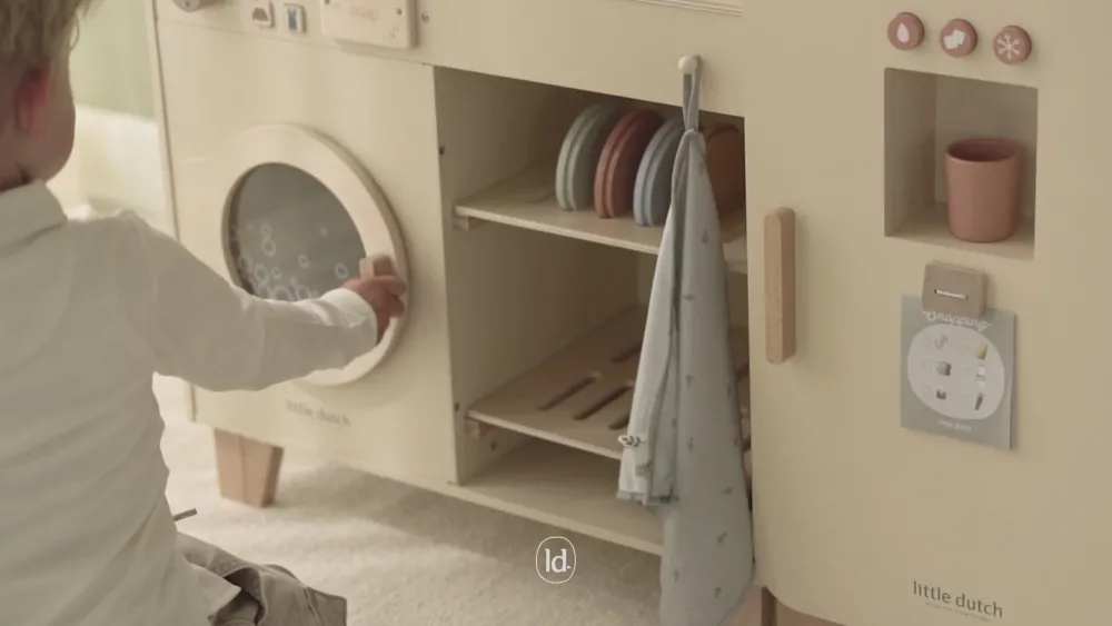 Little Dutch Lavadora FSC ·*Niños Cocinas De Madera Y Accesorios Juguete|Juguetes Waldorf