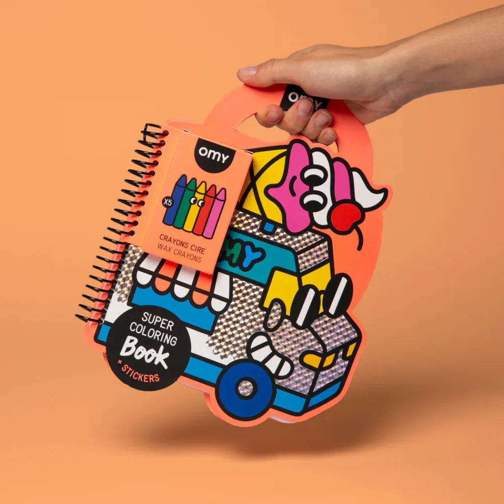 Omy Libro con pinturas y pegatinas Yummi ·*Niños Juegos De Viaje
