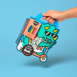 Omy Libro con pinturas y pegatinas Dinos ·*Niños Juegos De Viaje