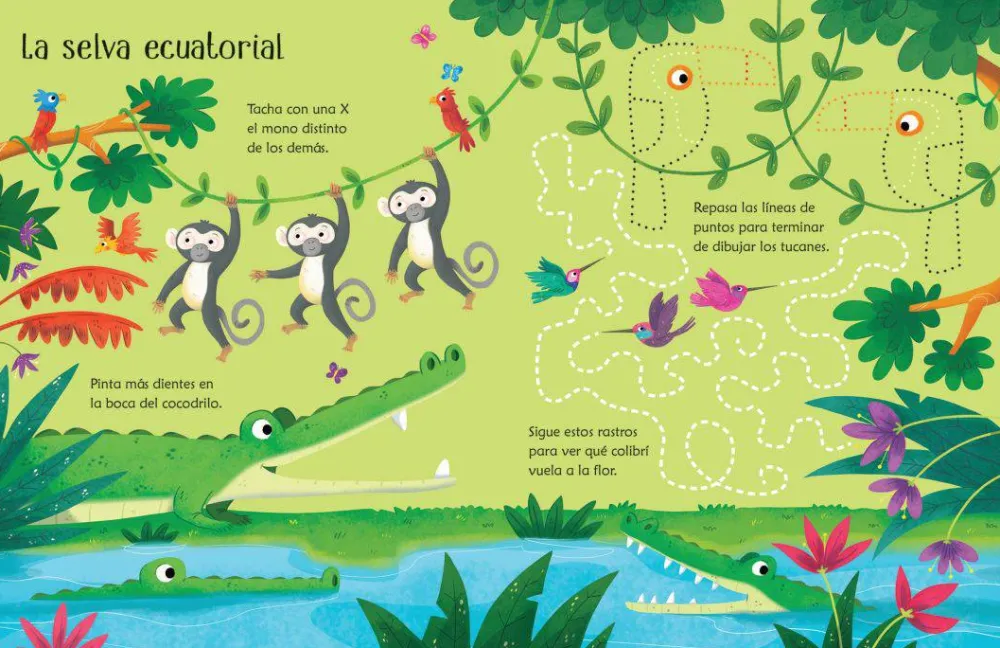 Usborne Libro Pizarra · El mundo de los animales*Niños Libros Pizarra De Usborne|Juegos De Viaje
