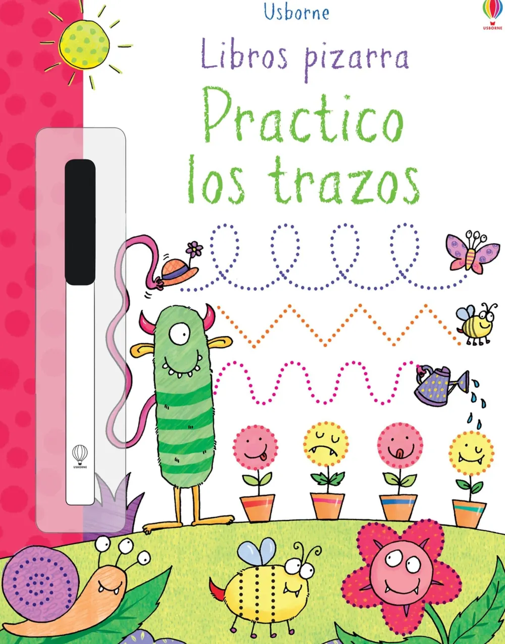 Usborne Libro Pizarra · Practico los trazos*Niños Libros Pizarra De Usborne|Juegos De Viaje
