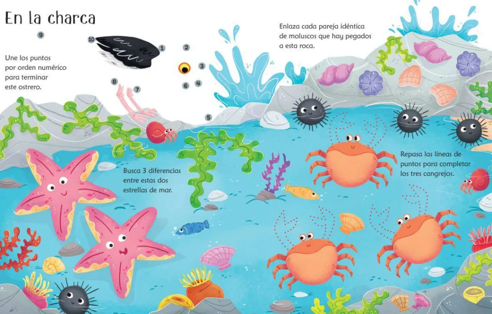 Usborne Libro Pizarra · Vamos a la playa*Niños Libros Pizarra De Usborne|Juegos De Viaje