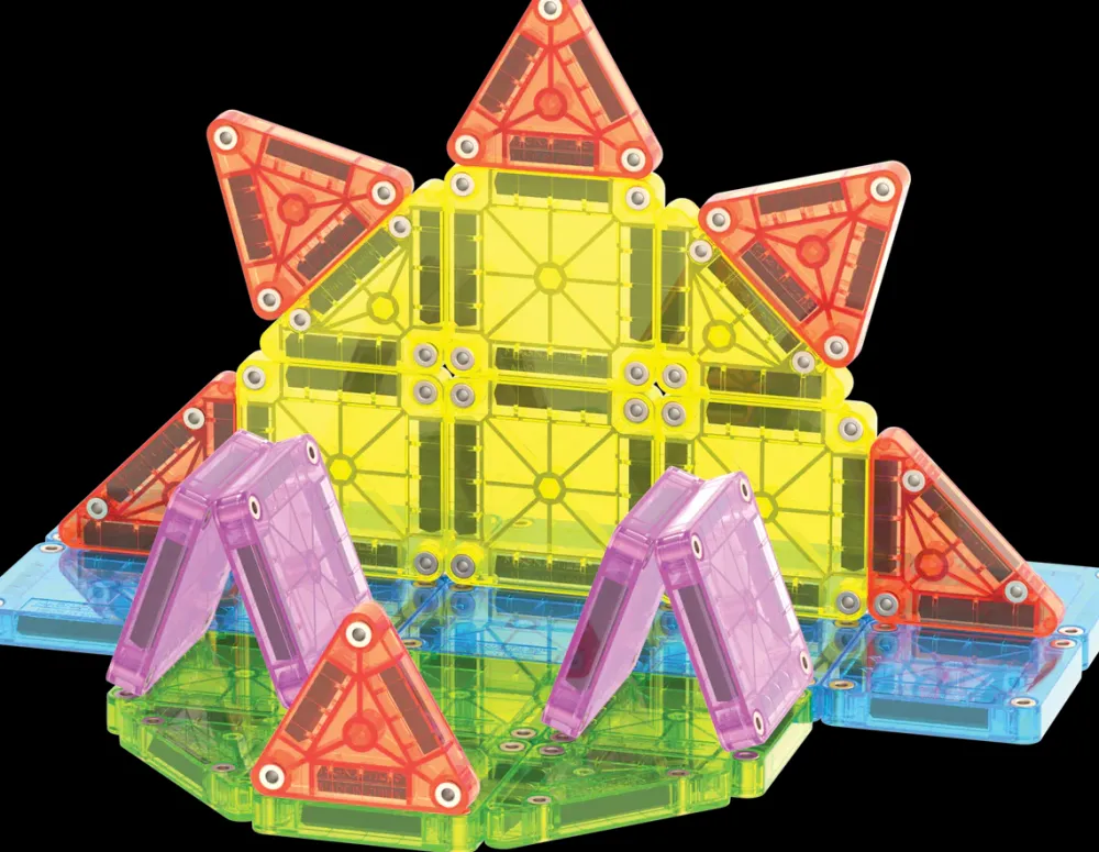 Magna Tiles Magna-T MicroMags Travel Set Luxe 55 piezas*Niños Construcciones Magnéticas