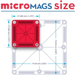 Magna Tiles Magna-T MicroMags Winter Travel Set 26 piezas*Niños Construcciones Magnéticas