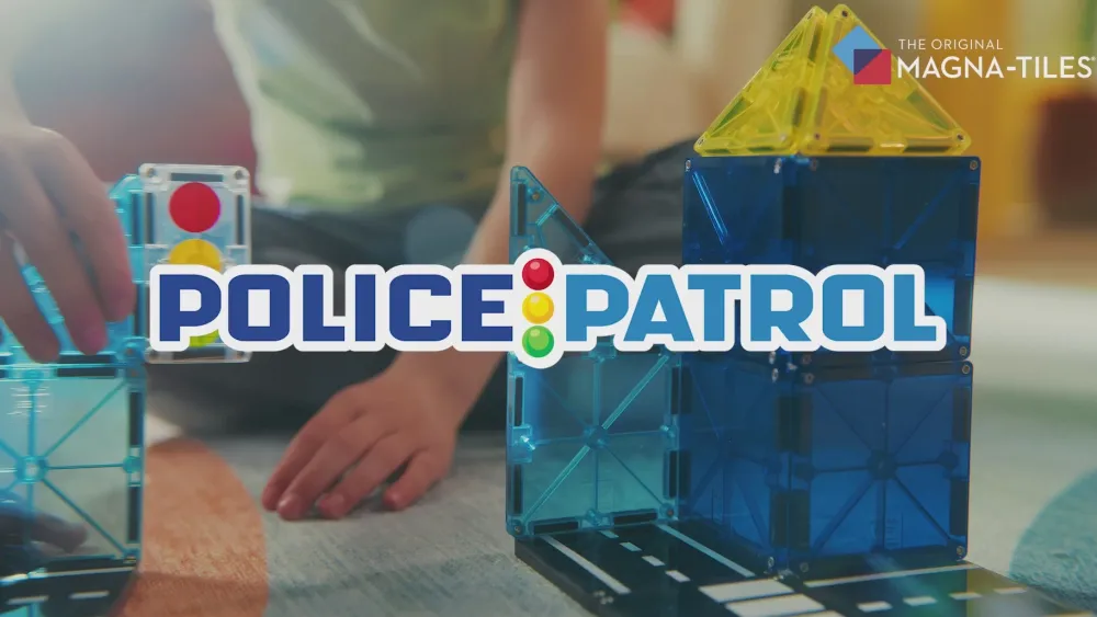 Magna Tiles Magna-T Police Patrol 20 piezas*Niños Construcciones Magnéticas