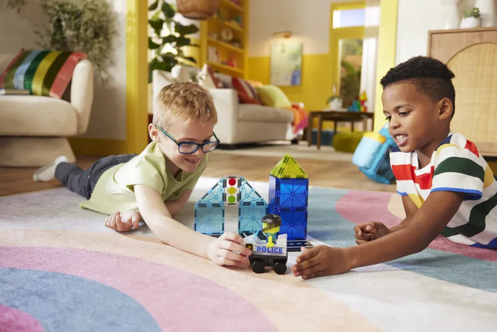Magna Tiles Magna-T Police Patrol 20 piezas*Niños Construcciones Magnéticas