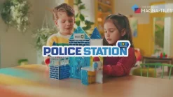 Magna Tiles Magna-T Police Station Set 35 piezas*Niños Construcciones Magnéticas