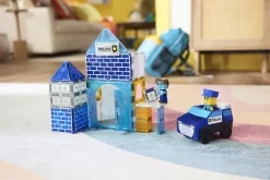 Magna Tiles Magna-T Police Station Set 35 piezas*Niños Construcciones Magnéticas