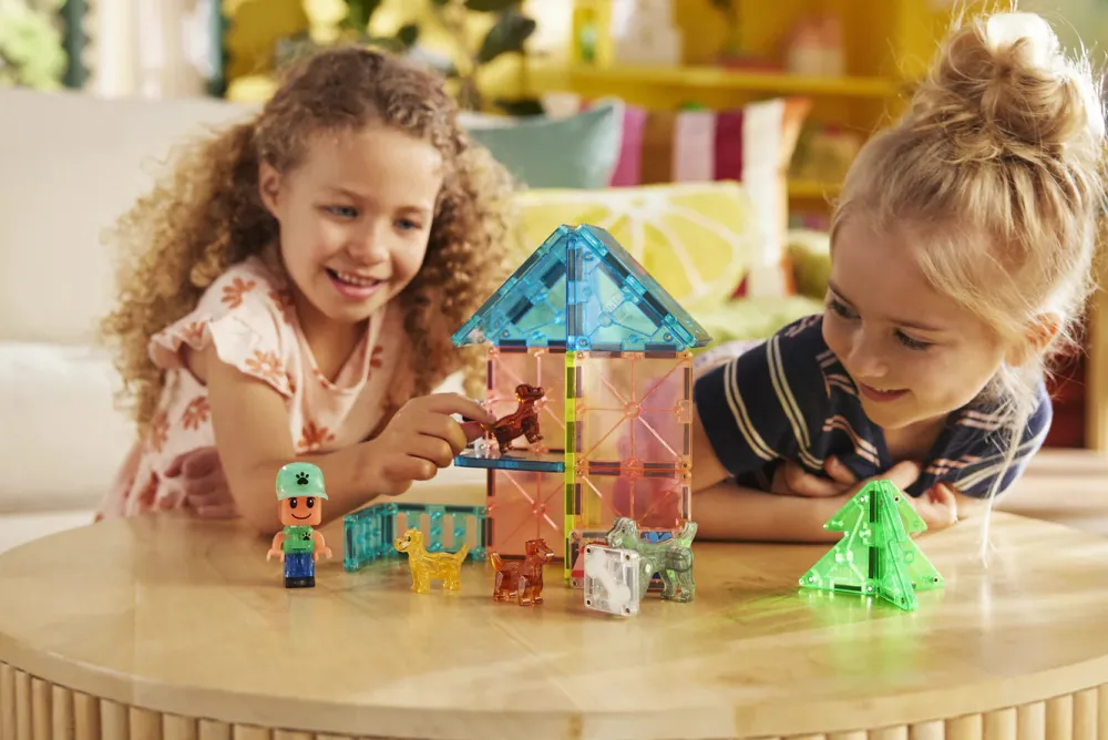 Magna Tiles Magna-T Puppy Park 27 piezas*Niños Construcciones Magnéticas