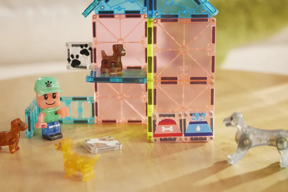 Magna Tiles Magna-T Puppy Park 27 piezas*Niños Construcciones Magnéticas