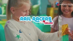 Magna Tiles Magna-T Rail Racers Set 90 piezas*Niños Construcciones Magnéticas