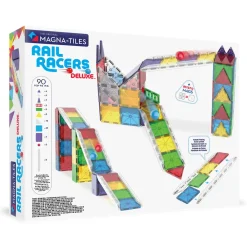 Magna Tiles Magna-T Rail Racers Set 90 piezas*Niños Construcciones Magnéticas