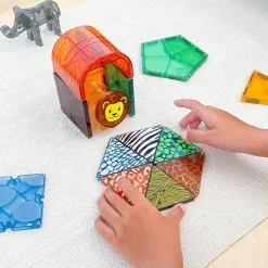 Magna Tiles Magna-T Safari Animals Set 25 piezas*Niños Construcciones Magnéticas