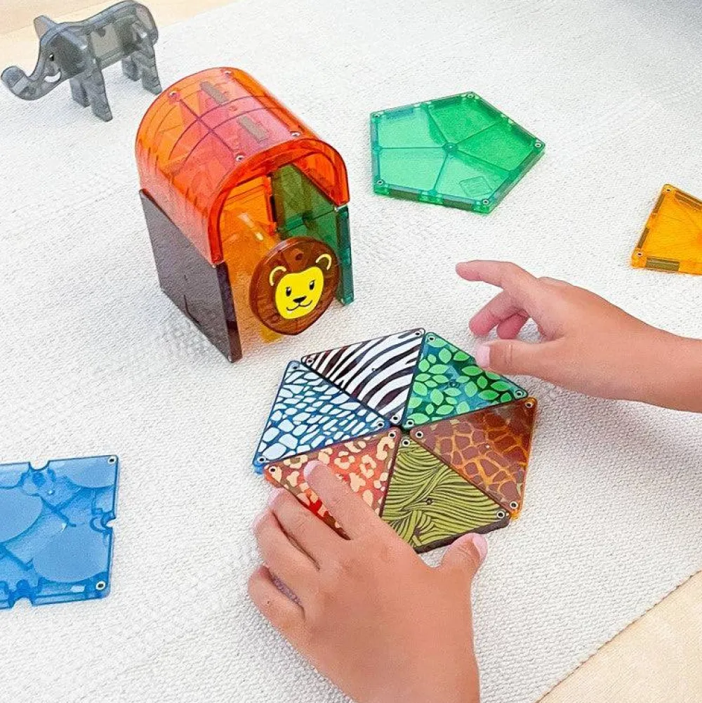 Magna Tiles Magna-T Safari Animals Set 25 piezas*Niños Construcciones Magnéticas