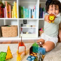 Magna Tiles Magna-T Safari Animals Set 25 piezas*Niños Construcciones Magnéticas