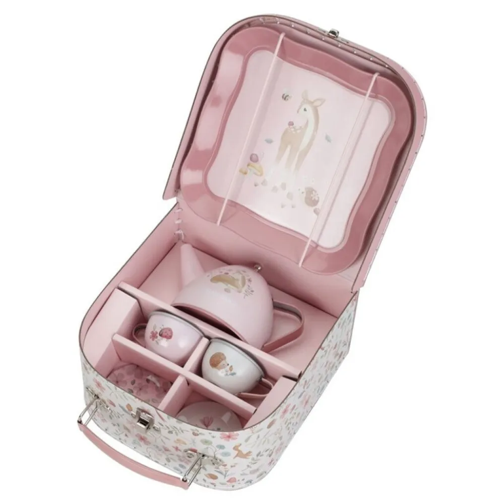Little Dutch Maleta con Set de Té de Fairy Garden ·*Niños Cocinas De Madera Y Accesorios Juguete|Juguetes Waldorf