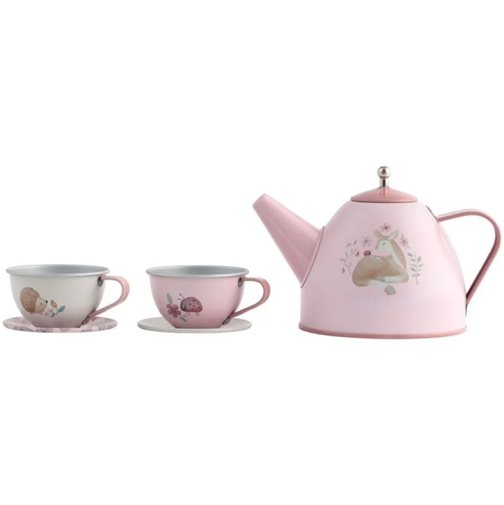 Little Dutch Maleta con Set de Té de Fairy Garden ·*Niños Cocinas De Madera Y Accesorios Juguete|Juguetes Waldorf